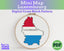 Luxembourg Cross Stitch Pattern: Tiny Flag Map