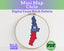 Chile Cross Stitch Pattern: Tiny Flag Map