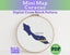 Curaçao Cross Stitch Pattern: Mini Flag Map