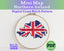 Cross stitch pattern of Northern Ireland with a hoop on a white background