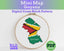 Guyana Cross Stitch Pattern: Tiny Flag Map