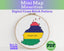 Mauritius Cross Stitch Pattern: Tiny Flag Map