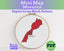 Morocco Cross Stitch Pattern: Tiny Flag Map