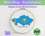 Kazakhstan Cross Stitch Pattern: Mini Flag Map