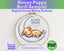 Sleepy Puppy Birth Sampler Cross Stitch Pattern PDF (DIY with Alphabet Charts)