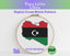 Libya Cross Stitch Pattern, Tiny Flag Map, Tripoli North Africa, Instant PDF Download