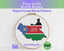 South Sudan Cross Stitch Pattern: Tiny Flag Map
