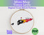 Timor-Leste Cross Stitch Pattern: Mini Flag Map