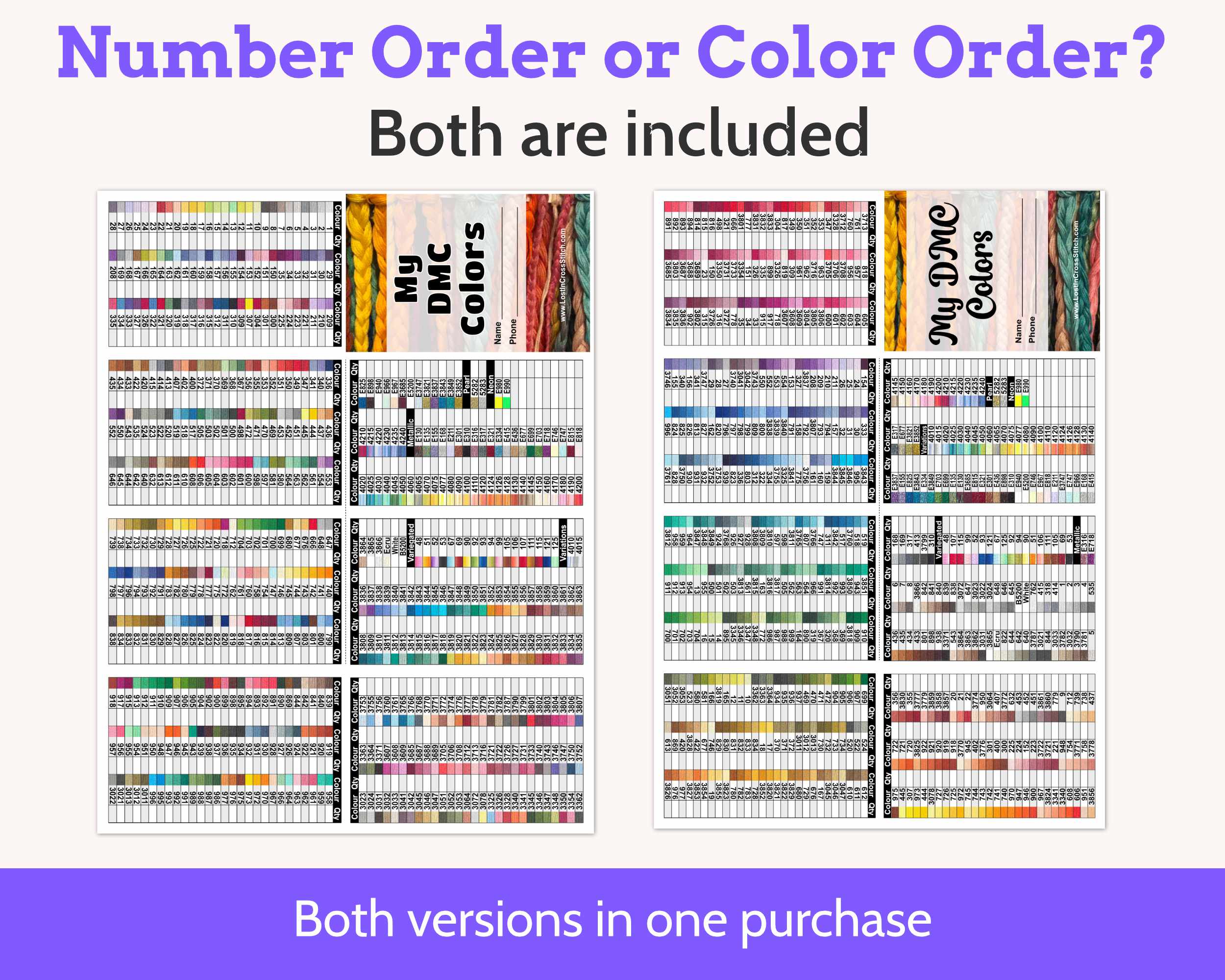 DMC Colour Chart Mini Book Set: Colour and Number Order Secondary image