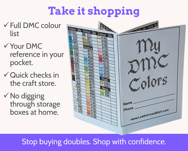 DMC Floss Mini Book: Colour Order