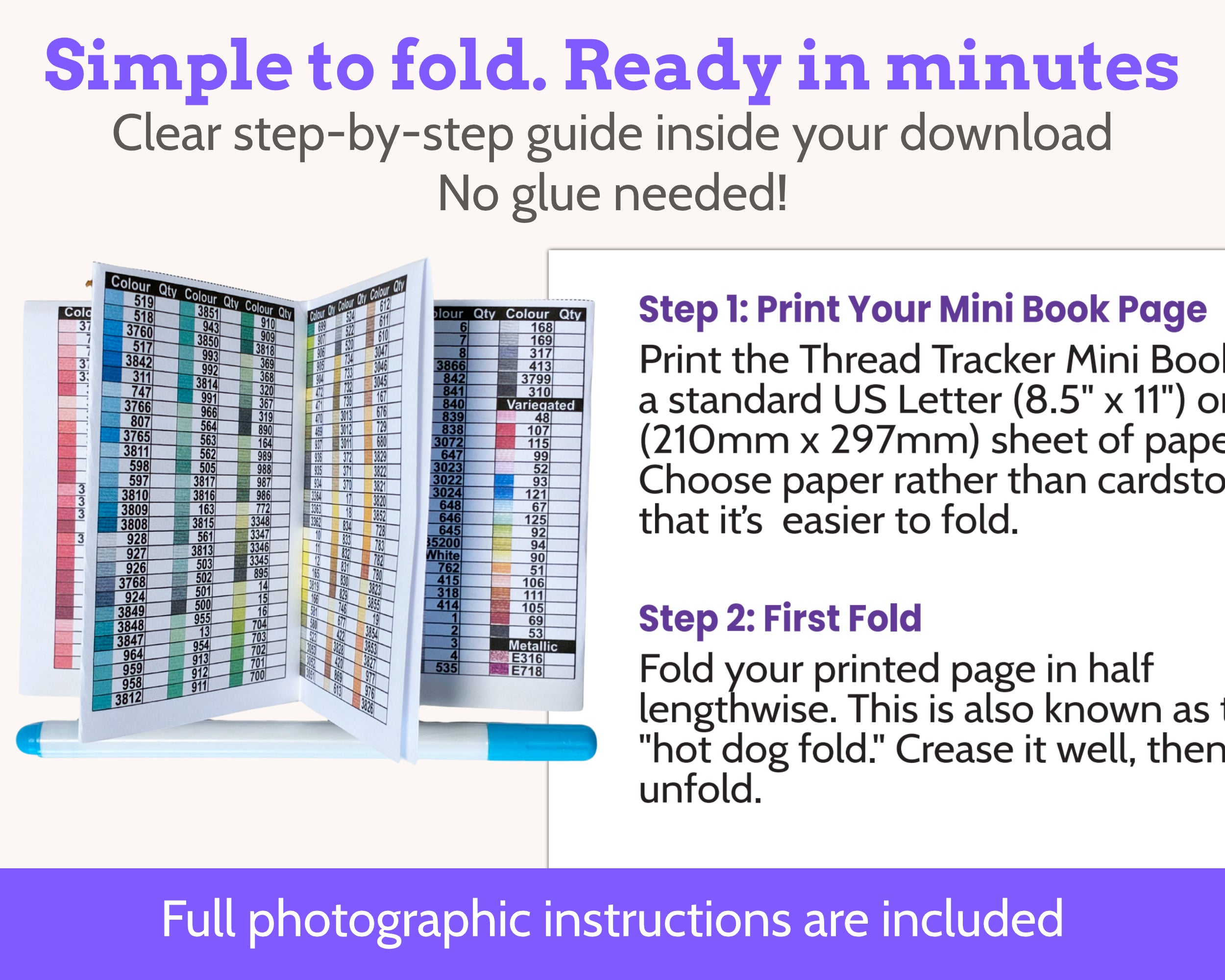 DMC Floss Mini Book: Colour Order