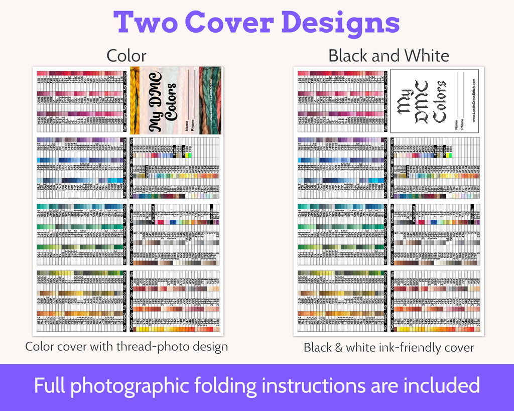 DMC Floss Mini Book: Colour Order