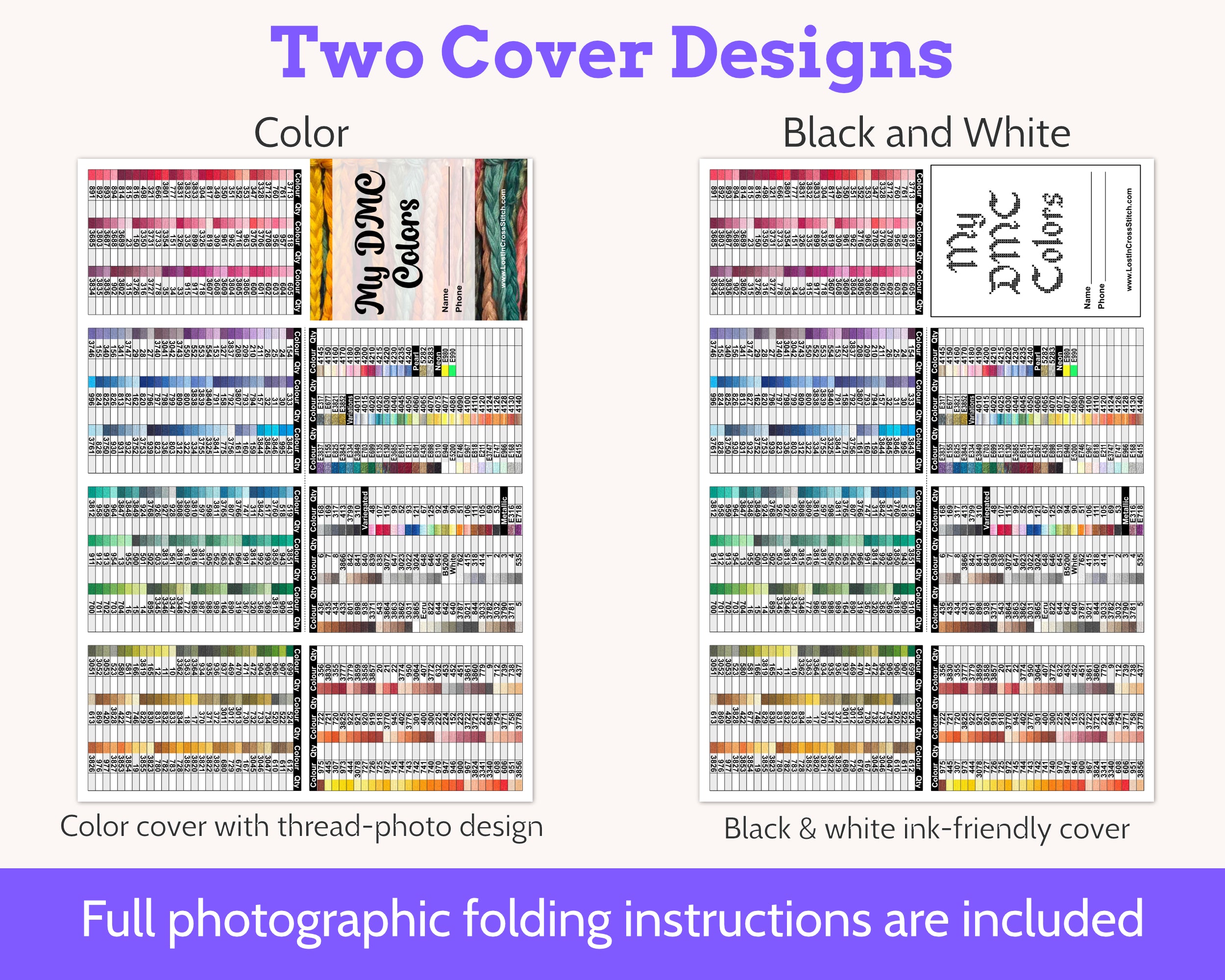 DMC Floss Mini Book: Colour Order