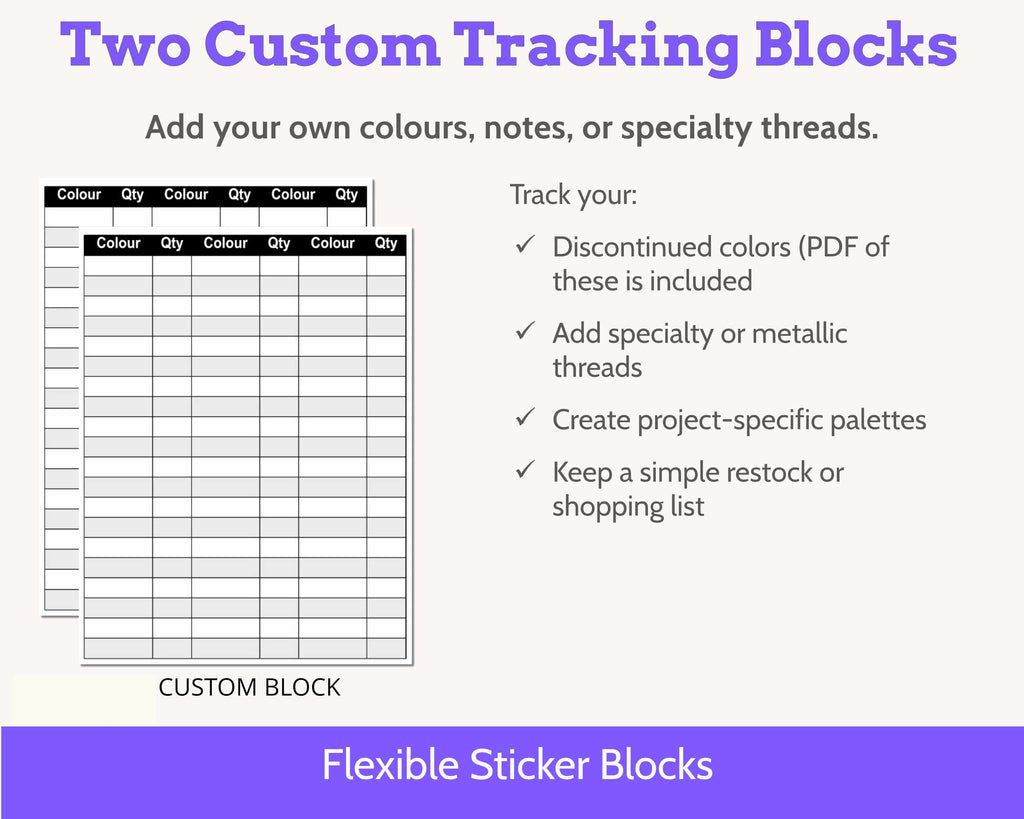 DMC Floss Tracker Planner Stickers: Colour Order