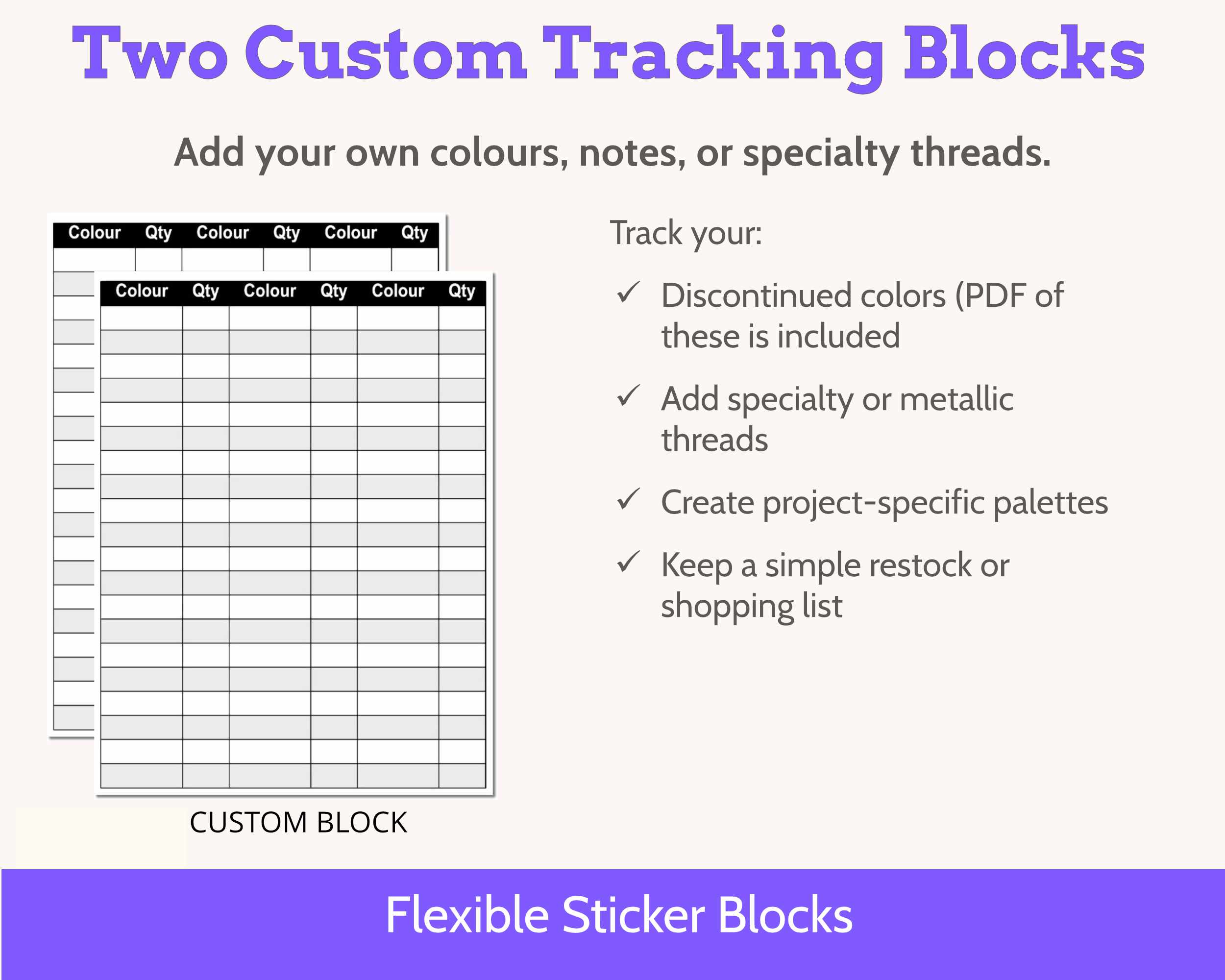 DMC Floss Tracker Planner Stickers: Colour Order