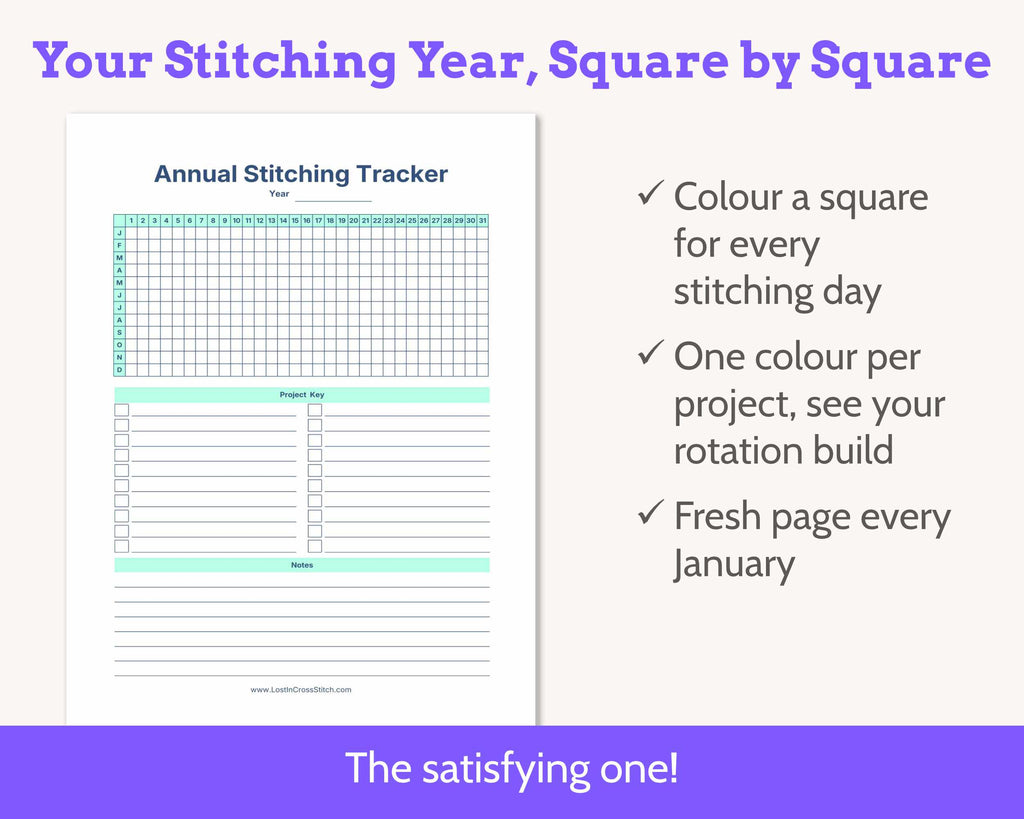 Cross Stitch WIP Tracker Kit - Printable