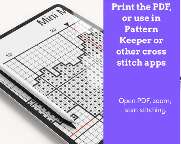 Albania Flag Map Mini Cross Stitch Pattern (PDF Download)
