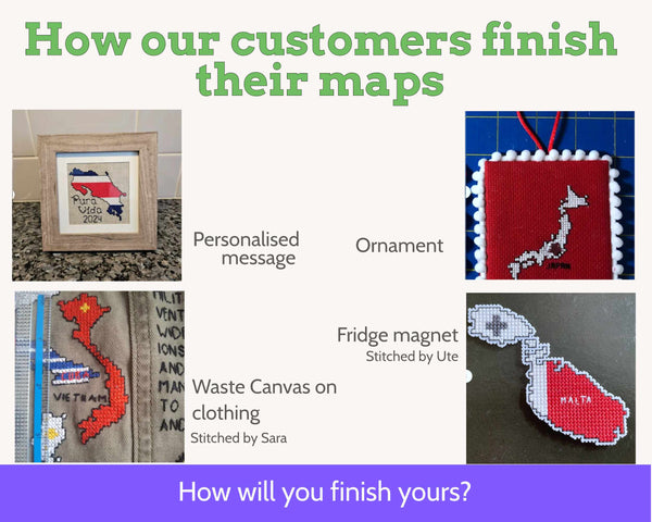 Albania Flag Map Mini Cross Stitch Pattern (PDF Download)