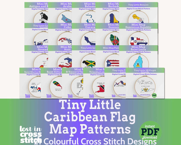 Caribbean Cross Stitch Pattern Bundle
