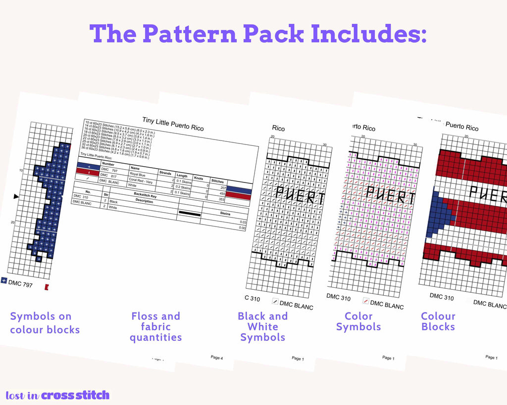 Caribbean Cross Stitch Pattern Bundle