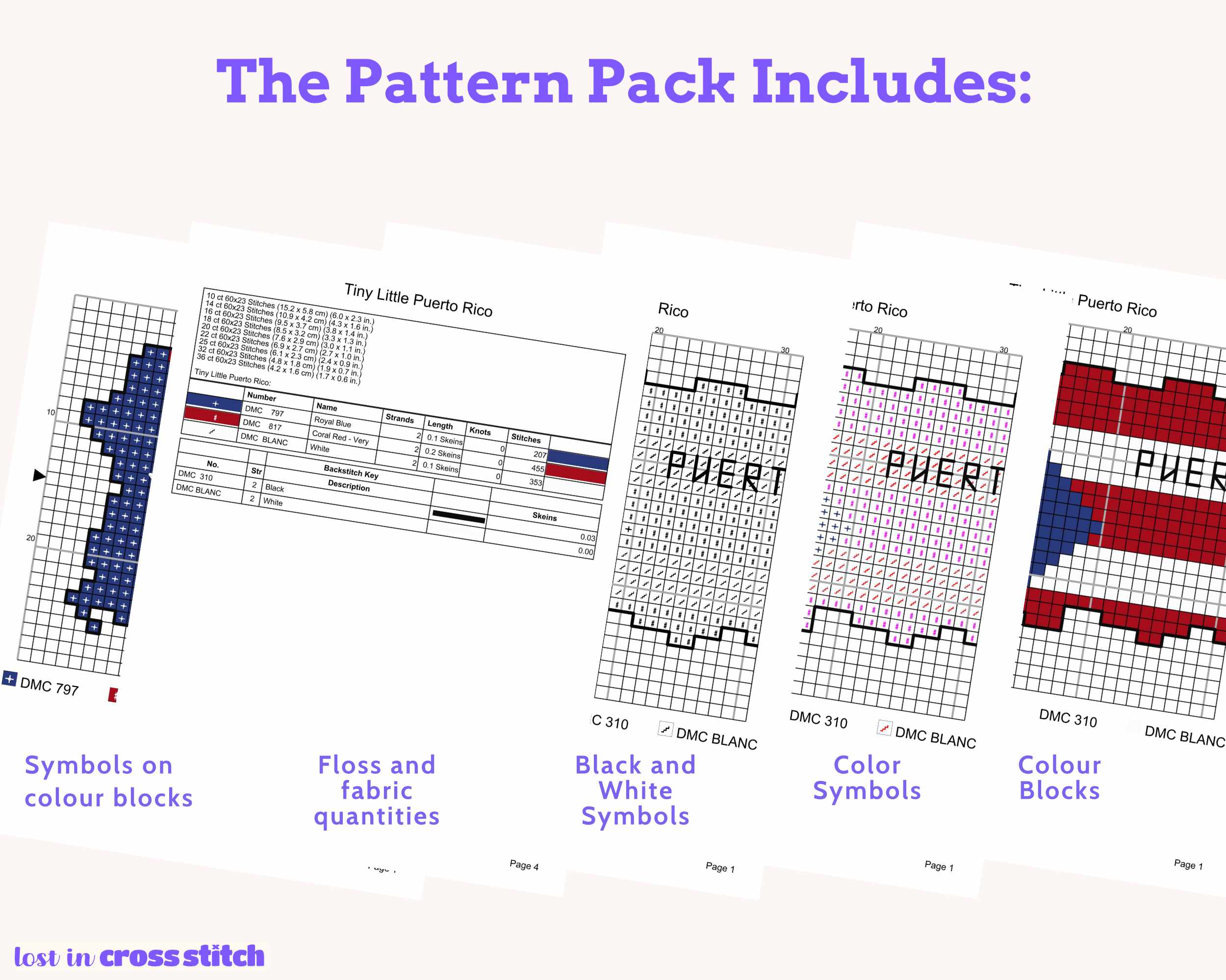 Caribbean Cross Stitch Pattern Bundle