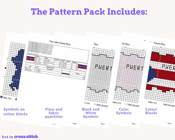 Caribbean Cross Stitch Pattern Bundle
