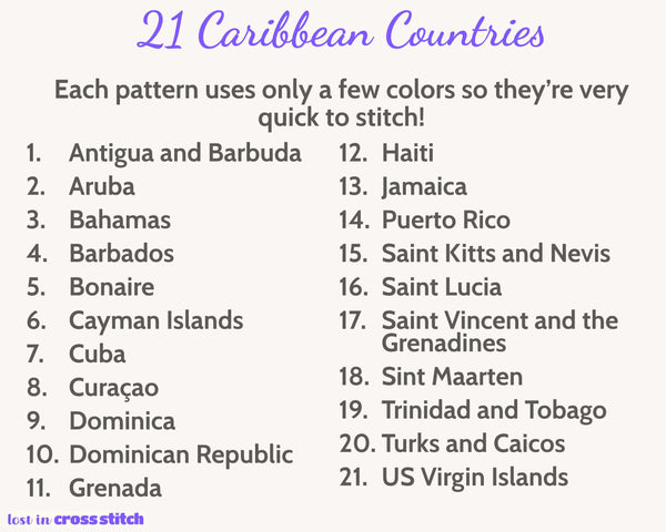 Caribbean Cross Stitch Pattern Bundle