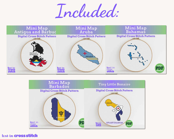 Caribbean Cross Stitch Pattern Bundle