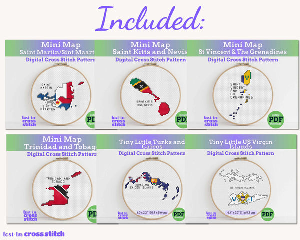 Caribbean Cross Stitch Pattern Bundle