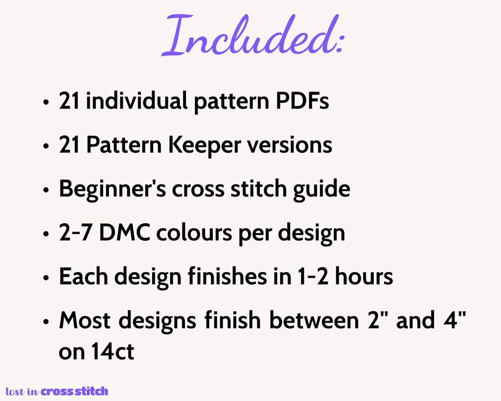 Caribbean Cross Stitch Pattern Bundle