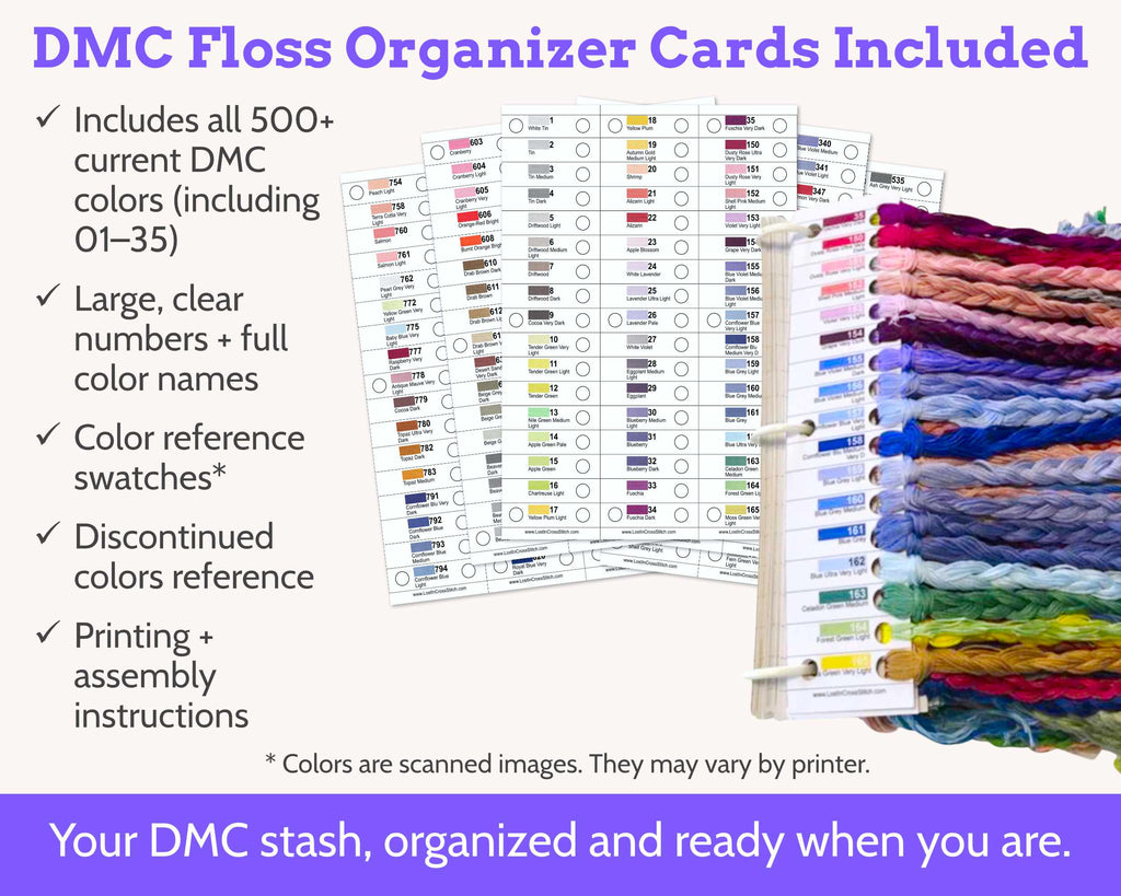 Cross Stitch Planner and Floss Organizer Bundle