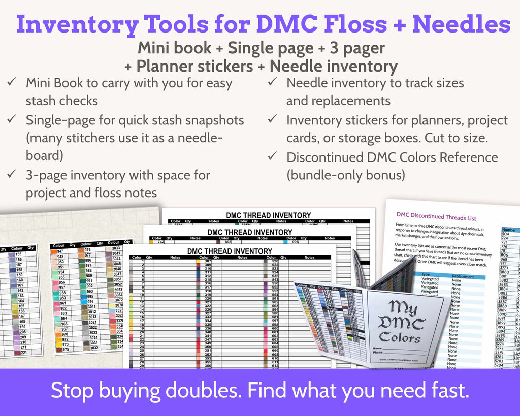 Cross Stitch Planner and Floss Organizer Bundle