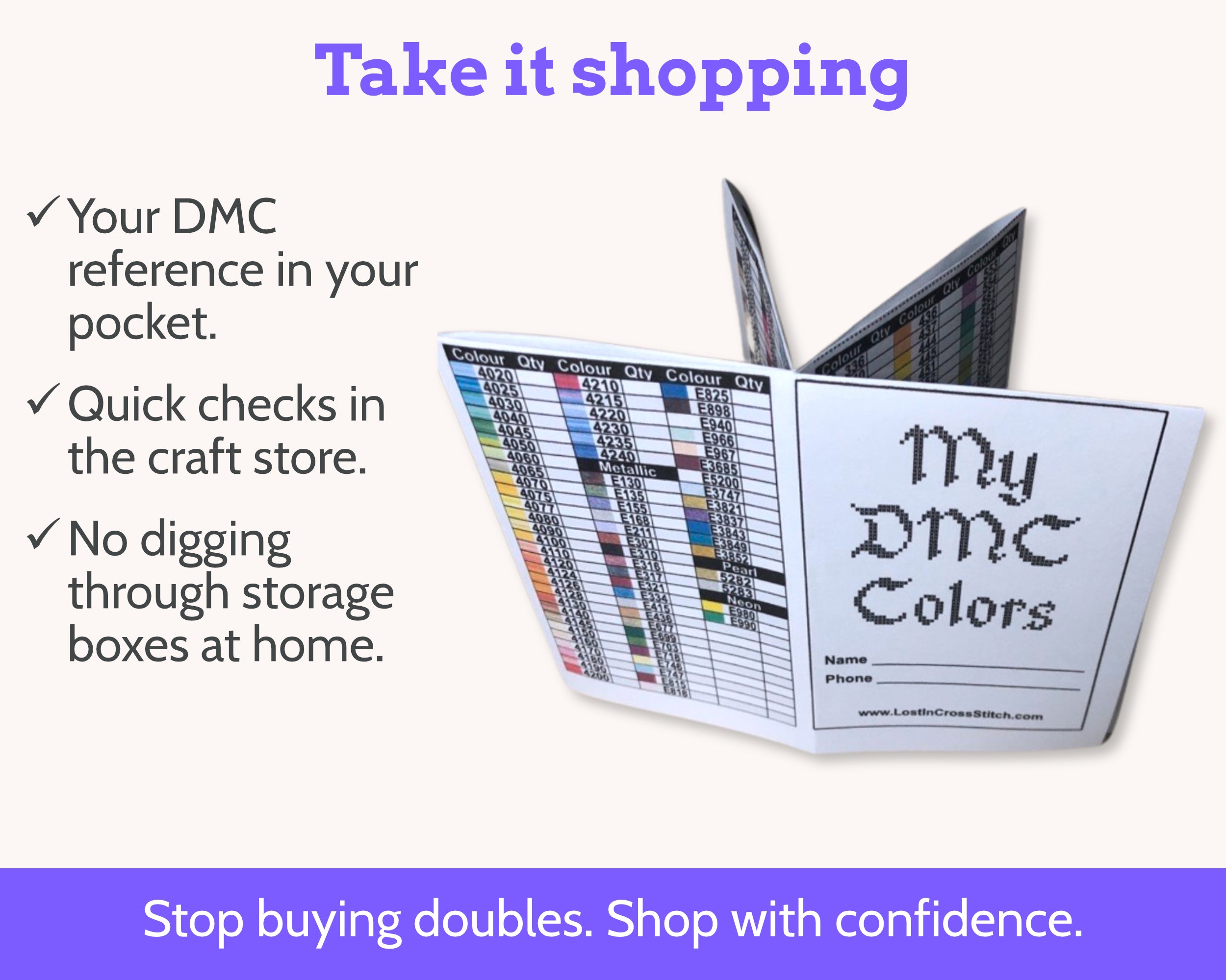DMC Floss Inventory Tracker Mini Book for Cross Stitchers PDF