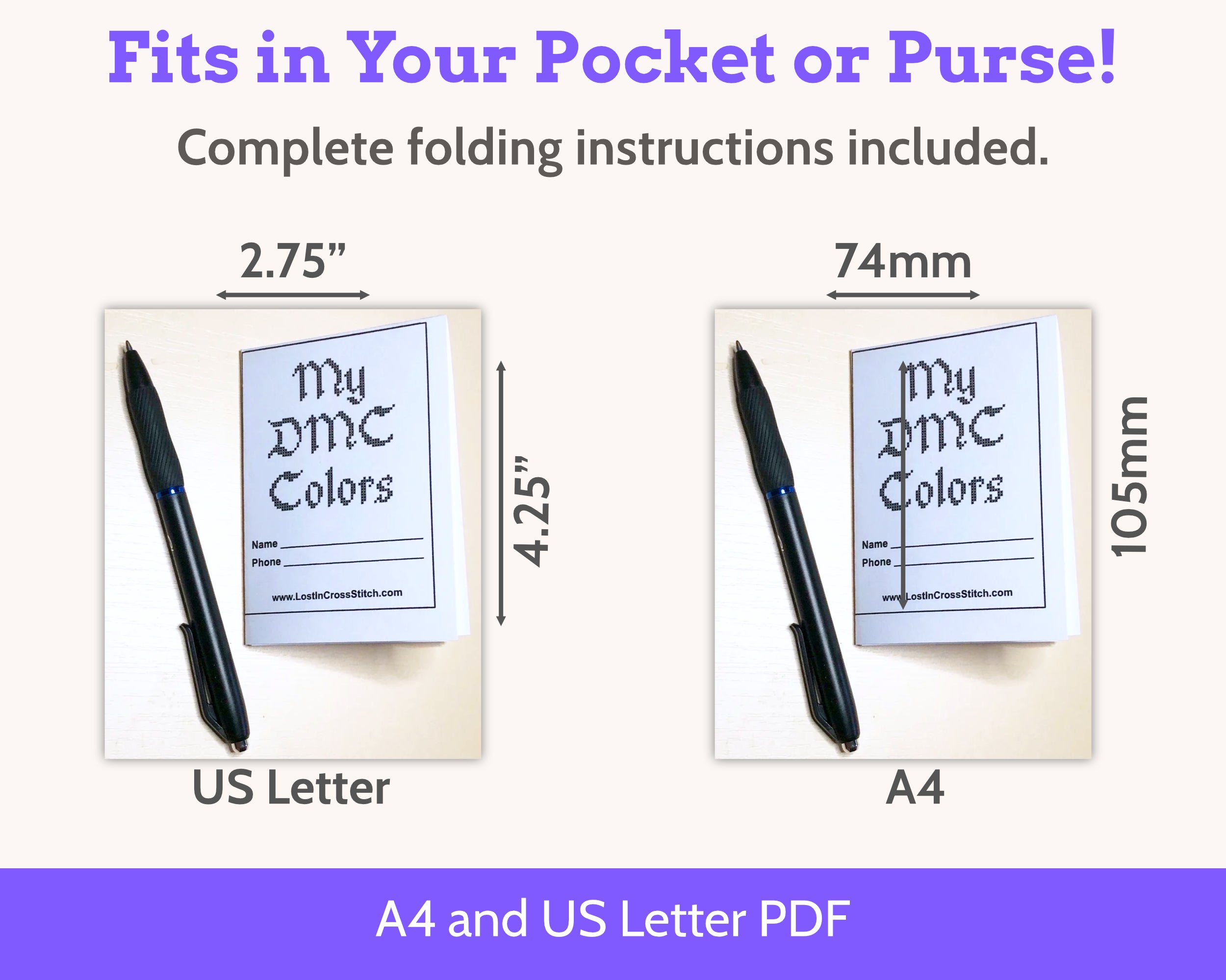 DMC Floss Inventory Tracker Mini Book for Cross Stitchers PDF