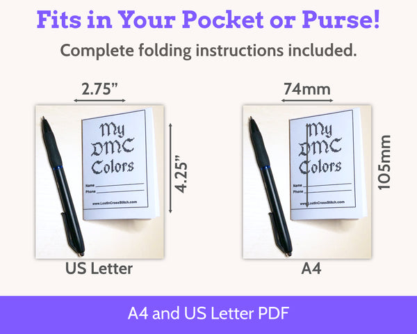 DMC Floss Stash Organizer Tracker Number Order Floss Mini Book for Cross Stitchers PDF