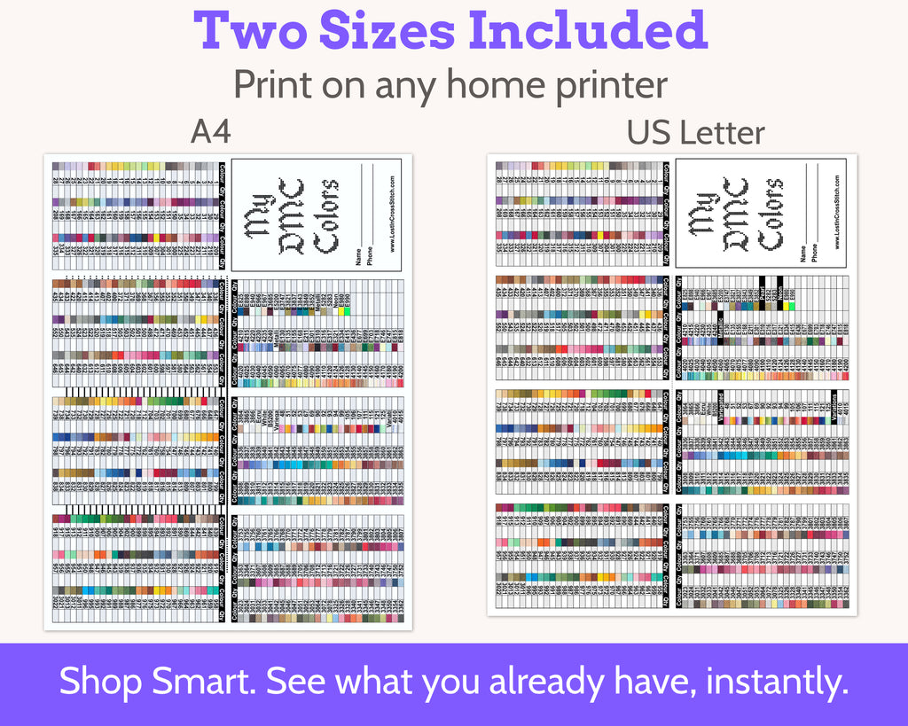 DMC Floss Inventory Tracker Mini Book for Cross Stitchers PDF