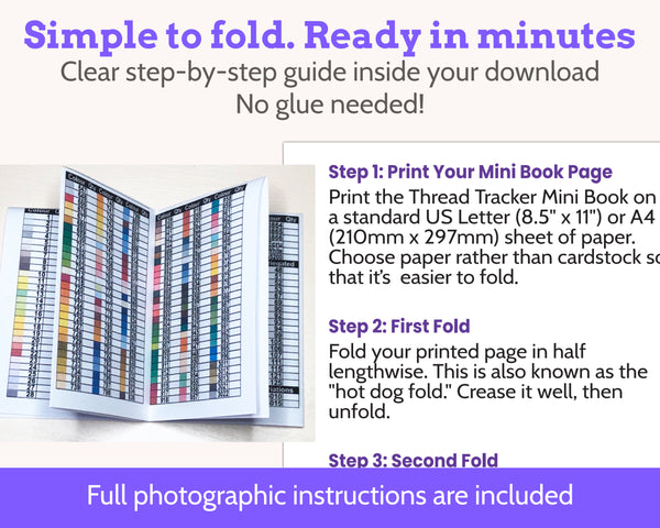 DMC Floss Stash Organizer Tracker Number Order Floss Mini Book for Cross Stitchers PDF