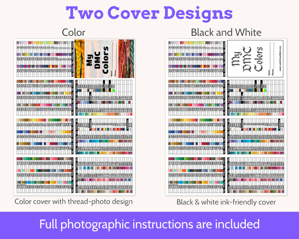 DMC Floss Stash Organizer Tracker Number Order Floss Mini Book for Cross Stitchers PDF