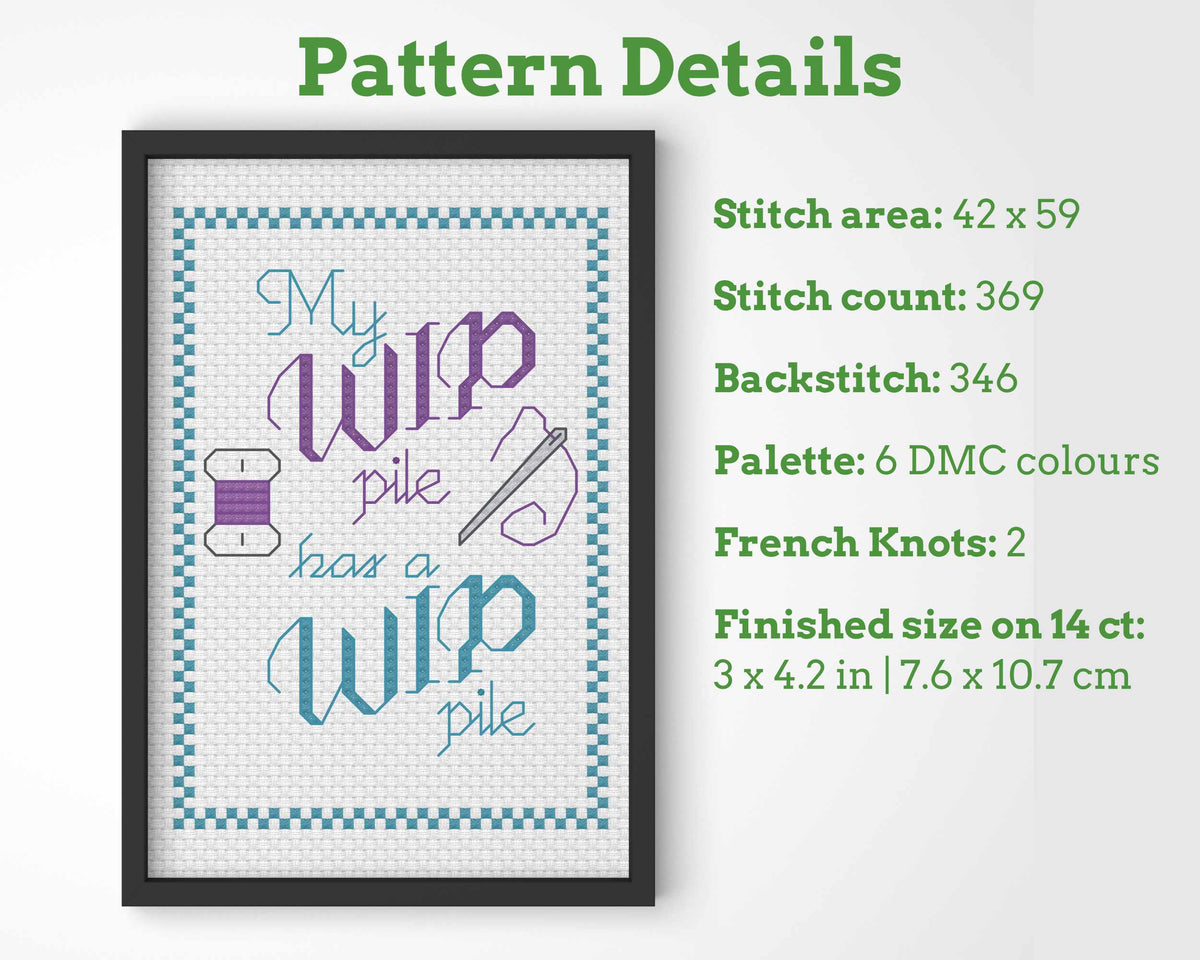 Funny Cross Stitch Pattern Bundle: 4 Funny Stitcher Sayings
