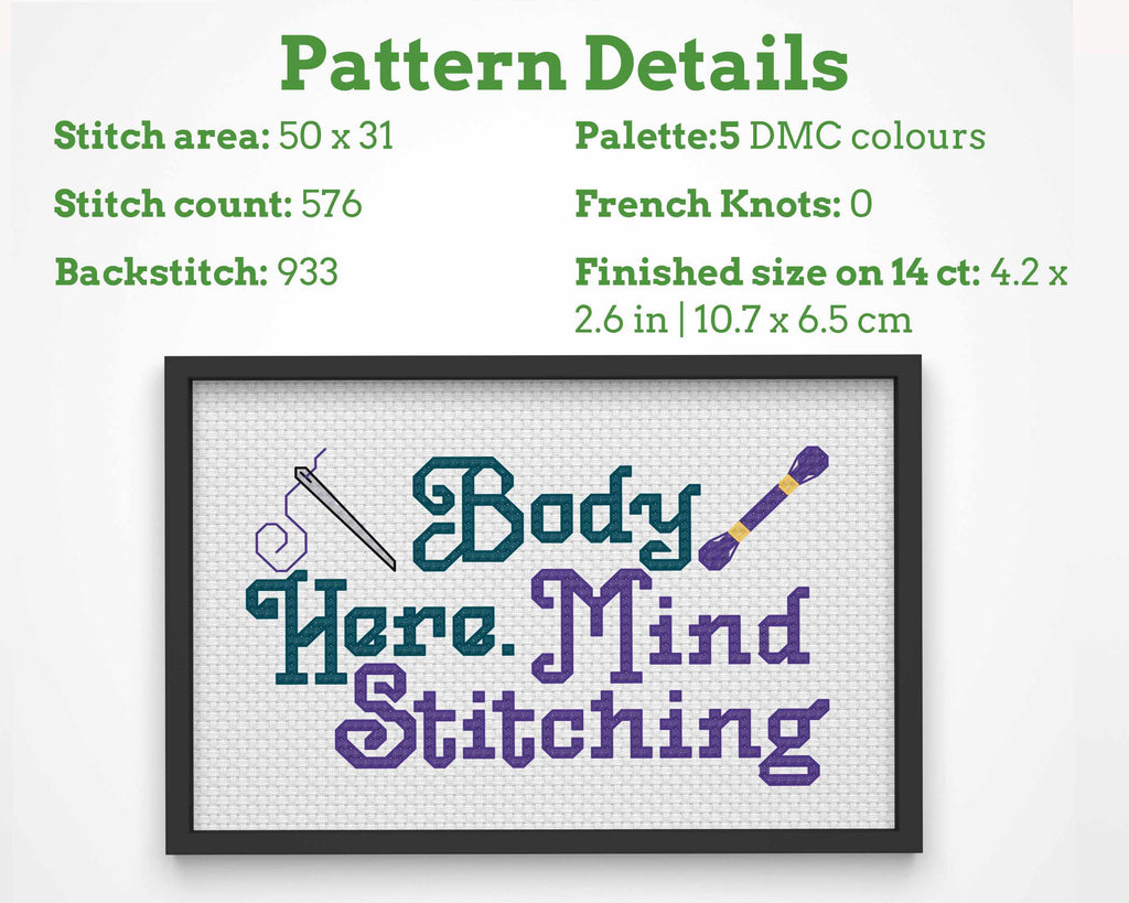 Funny Cross Stitch Pattern Bundle: 4 Funny Stitcher Sayings