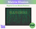 Matrix Illusion Cross Stitch Pattern PDF