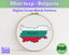 Bulgaria Cross Stitch Pattern: Tiny Flag Map