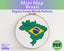 Brazil Cross Stitch Pattern: Mini Flag Map