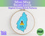 Saint Lucia Cross Stitch Pattern: Mini Flag Map
