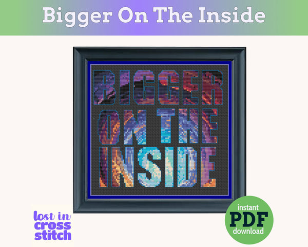 Doctor Who Bigger on the Inside Cross Stitch Pattern PDF