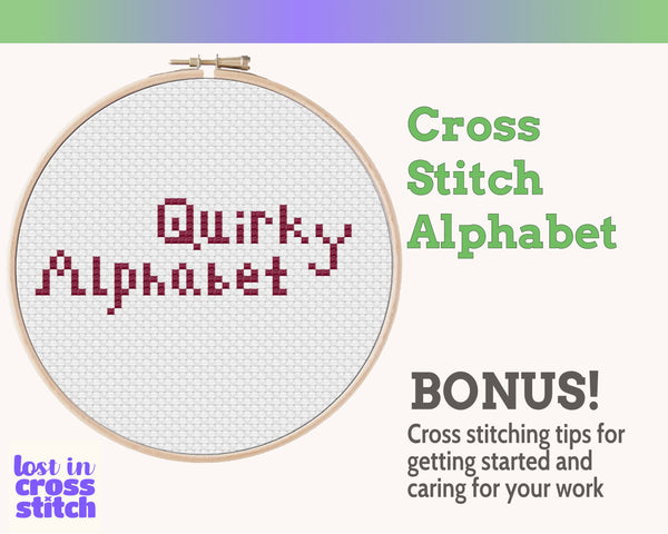 Quirky Cross Stitch Alphabet Pattern PDF