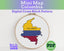 Colombia Cross Stitch Pattern: Tiny Flag Map