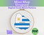 Uruguay Cross Stitch Pattern: Mini Flag Map
