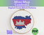 Cambodia Cross Stitch Pattern: Mini Flag Map