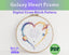 Galaxy Heart Frame Cross Stitch Pattern PDF